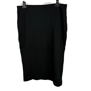 Sanctuary Black Elastic Waist Pencil Skirt Knee Length Size L